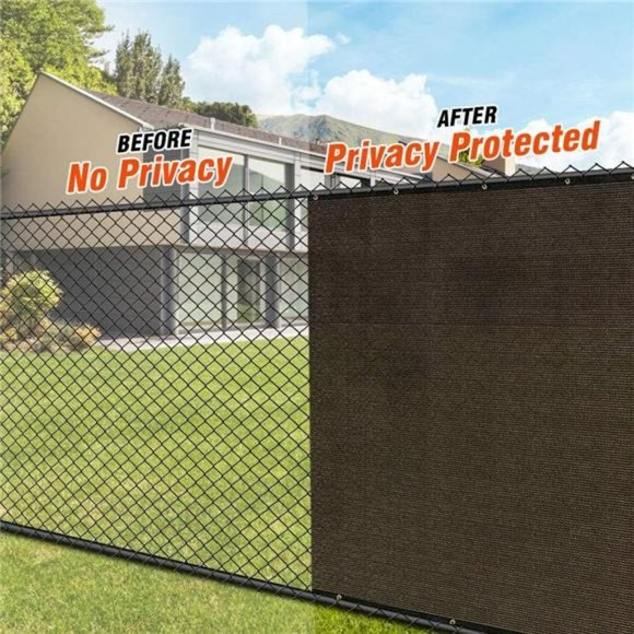 6x50ft Privacy Screen Fence, Garden Windscreen Mesh Shade Sail Net Barrier - Picture 3 of 6